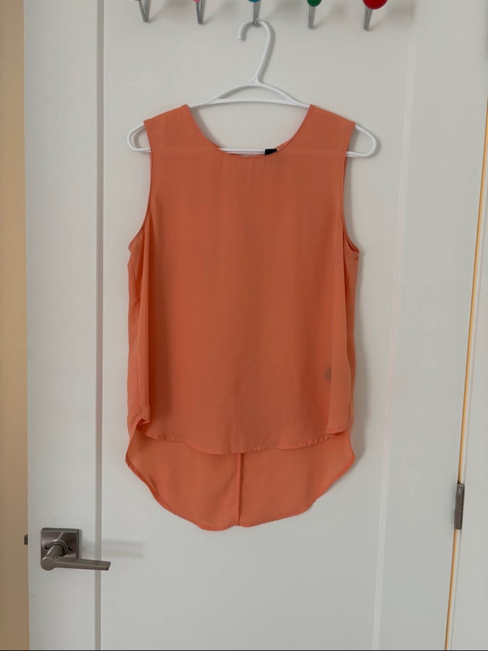 Women’s Sleeveless Coral salmon High-Low Camisole
